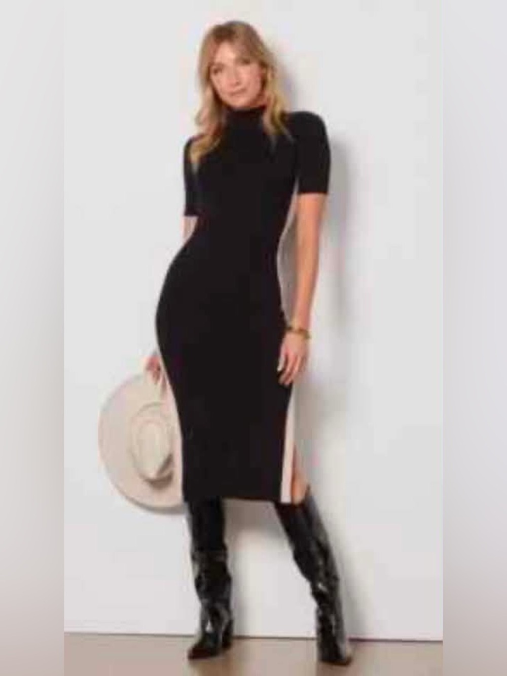 Monrow Stripe Knit Sweater Dress, like new ($198)!